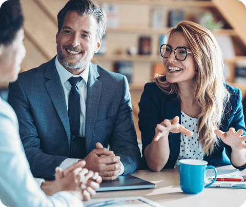Couple in financial planning meeting